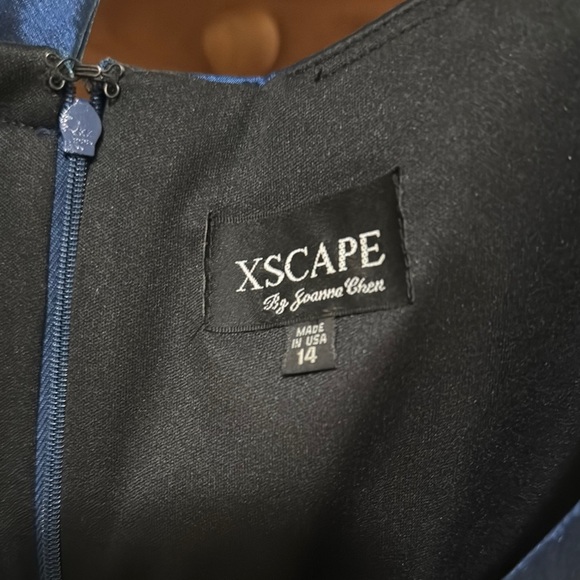 Blue Asymmetrical Ruffled Dress - Picture 2 of 6